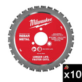 Milwaukee 48-40-4068 #10 (1-1/4 in.) Rebar Cutting Blade for M18 FUEL Rebar Cutter (10 Pack)
