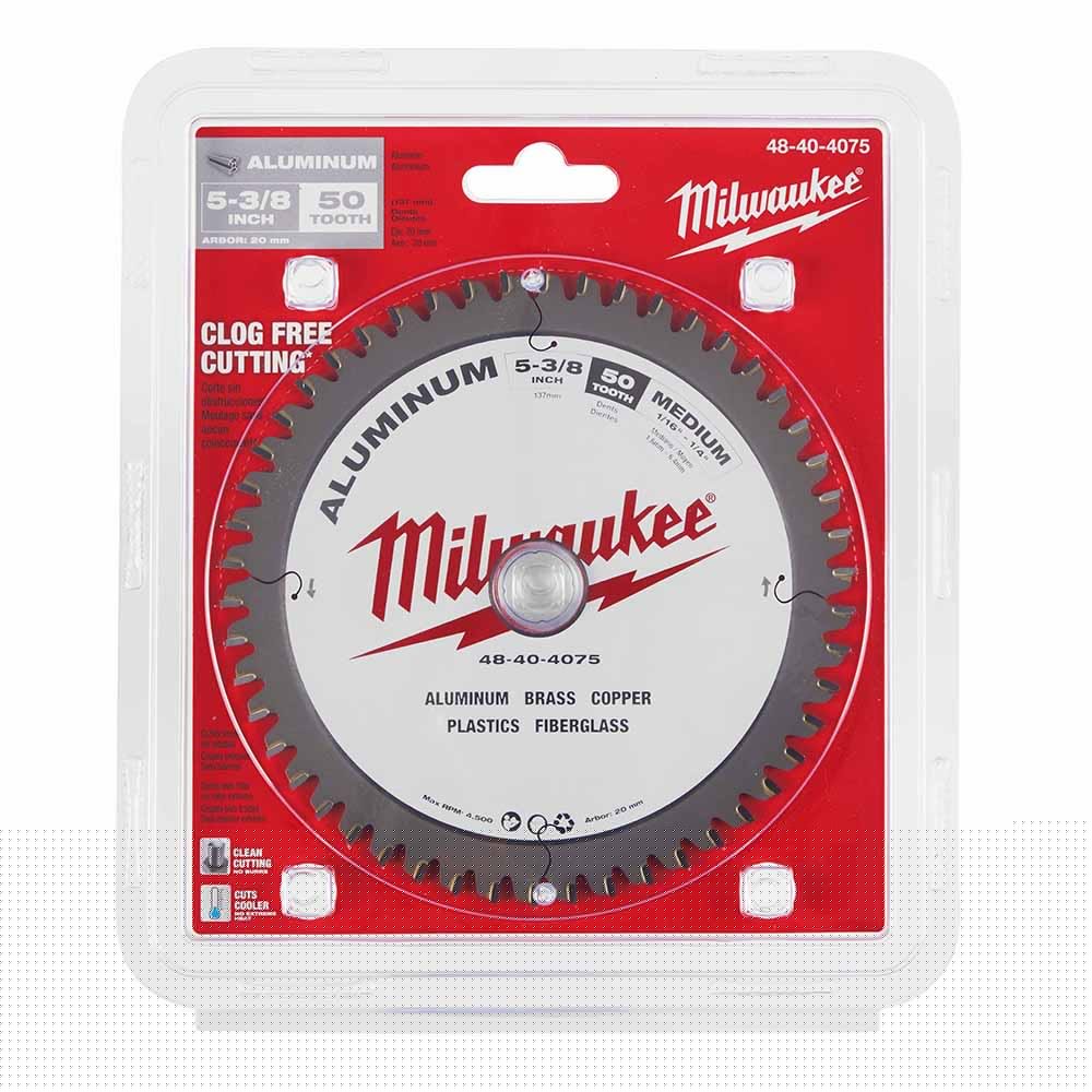 Milwaukee 48-40-4075 5-3/8” Metal Saw Blade 50 Tooth Non-Ferrous - 6