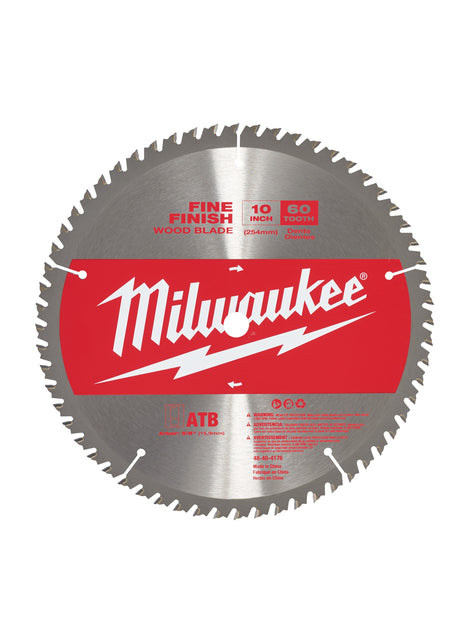 Milwaukee 48-40-4176 10 in. 60 Tooth Fine Finish Blade