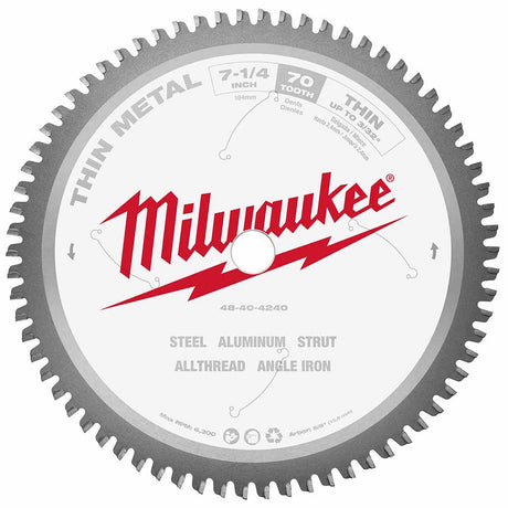 Milwaukee  48-40-4240 7-1/4" 70T METAL CSB, 5/8"