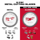 Milwaukee  48-40-4315 5-7/8" 50T ALUMINUM CSB, 20MM - 5