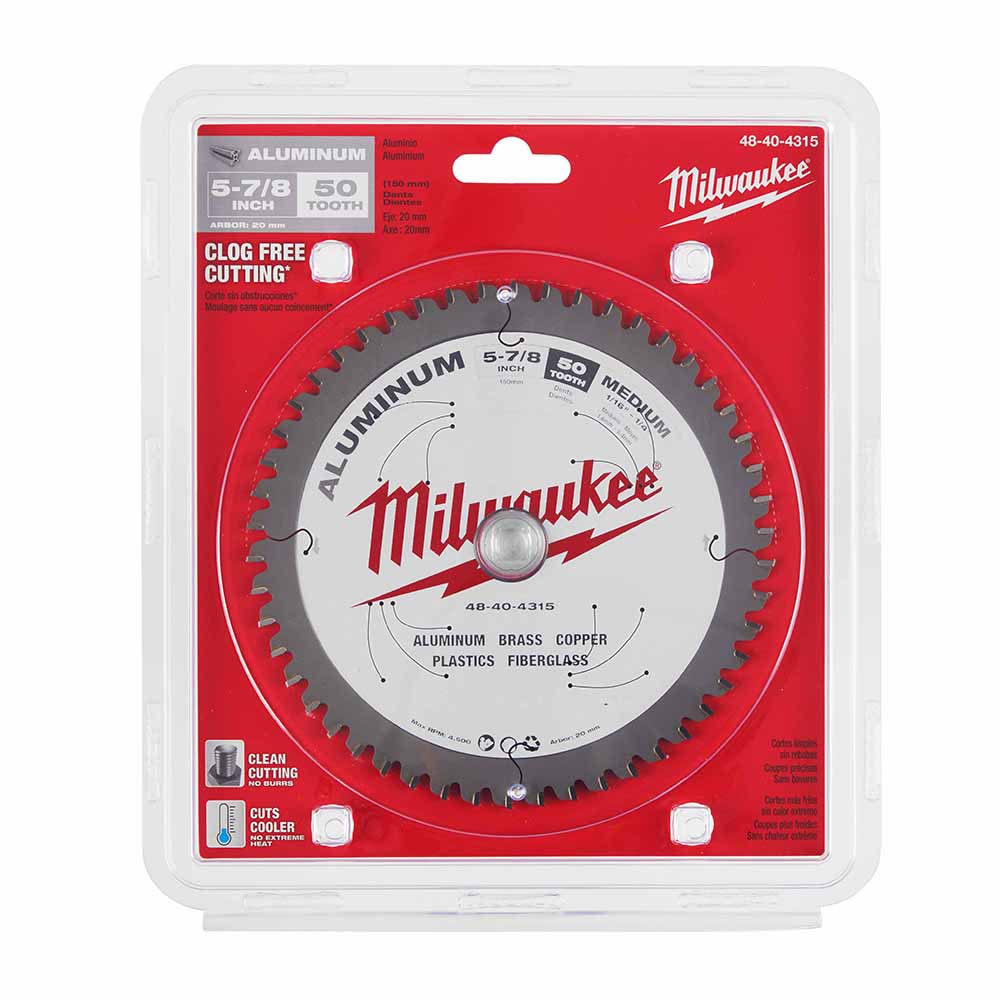 Milwaukee  48-40-4315 5-7/8" 50T ALUMINUM CSB, 20MM - 6