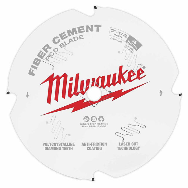 Milwaukee 48-40-7000 7-1/4" PCD/Fiber Cement Circular Saw Blade