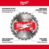 Milwaukee 48-41-0713 7-1/4" 24T Worm Drive Basic Framer Circular Saw Blades 10 PK - 4