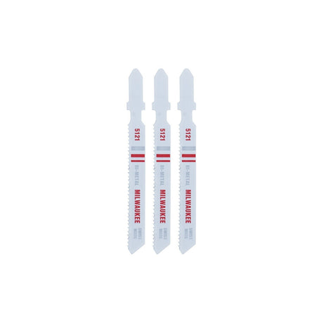 Milwaukee 48-42-5121 3" X 18 TPI, Bi-Metal Jig Saw Blades, 5-Pack