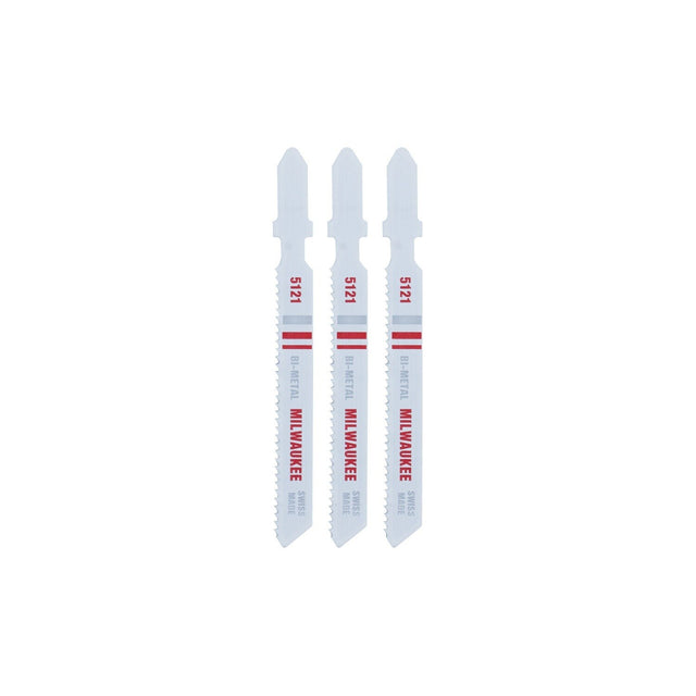 Milwaukee 48-42-5121 3" X 18 TPI, Bi-Metal Jig Saw Blades, 5-Pack