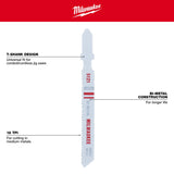 Milwaukee 48-42-5121 3" X 18 TPI, Bi-Metal Jig Saw Blades, 5-Pack - 4