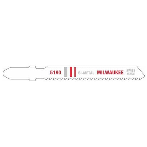 Milwaukee 48-42-5190 3" X 14 TPI, Bi-Metal Jig Saw Blades, 5-Pack