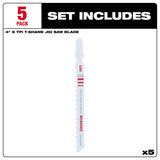 Milwaukee 48-42-5300 4" X 6 TPI, Bi-Metal Jig Saw Blades, 5-Pack - 3
