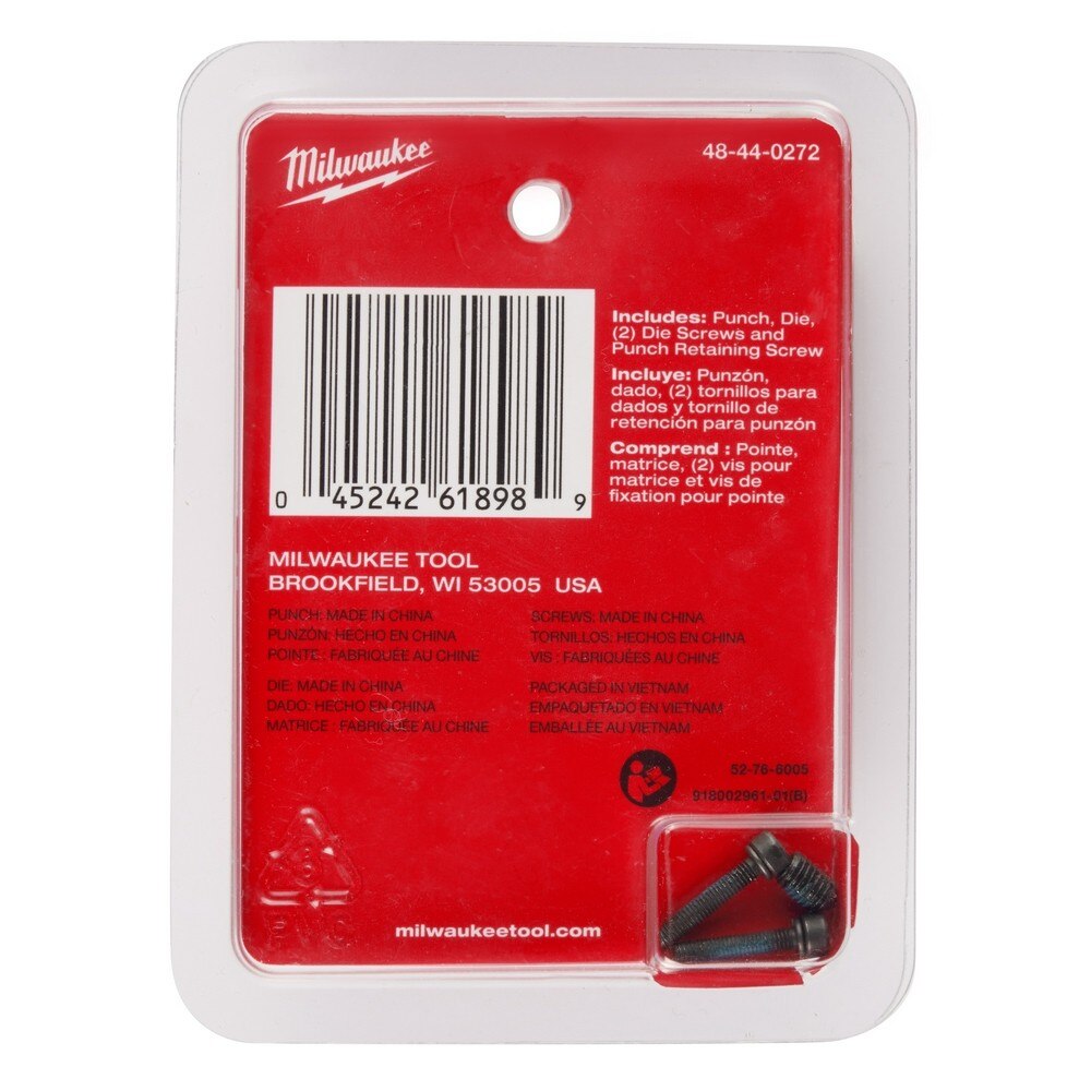 Milwaukee 48-44-0272 M12 FUEL 16 Ga Nibbler Punch & Die Set - 6