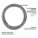 Milwaukee 48-53-2776 3/8" x 75' Inner Core Drum Cable - 2