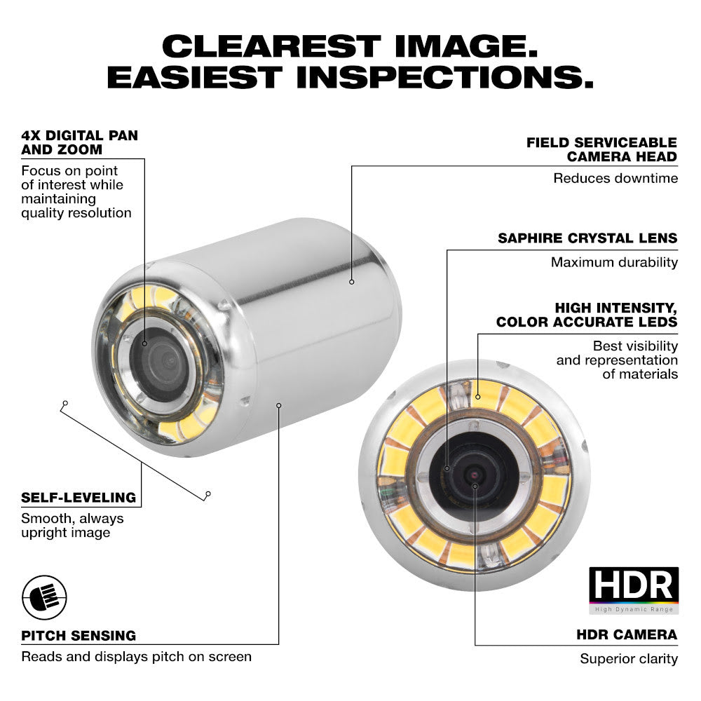 Milwaukee 48-53-3973 25mm Camera Head Replacement Kit for M18 Modular Pipeline Inspection System - 2