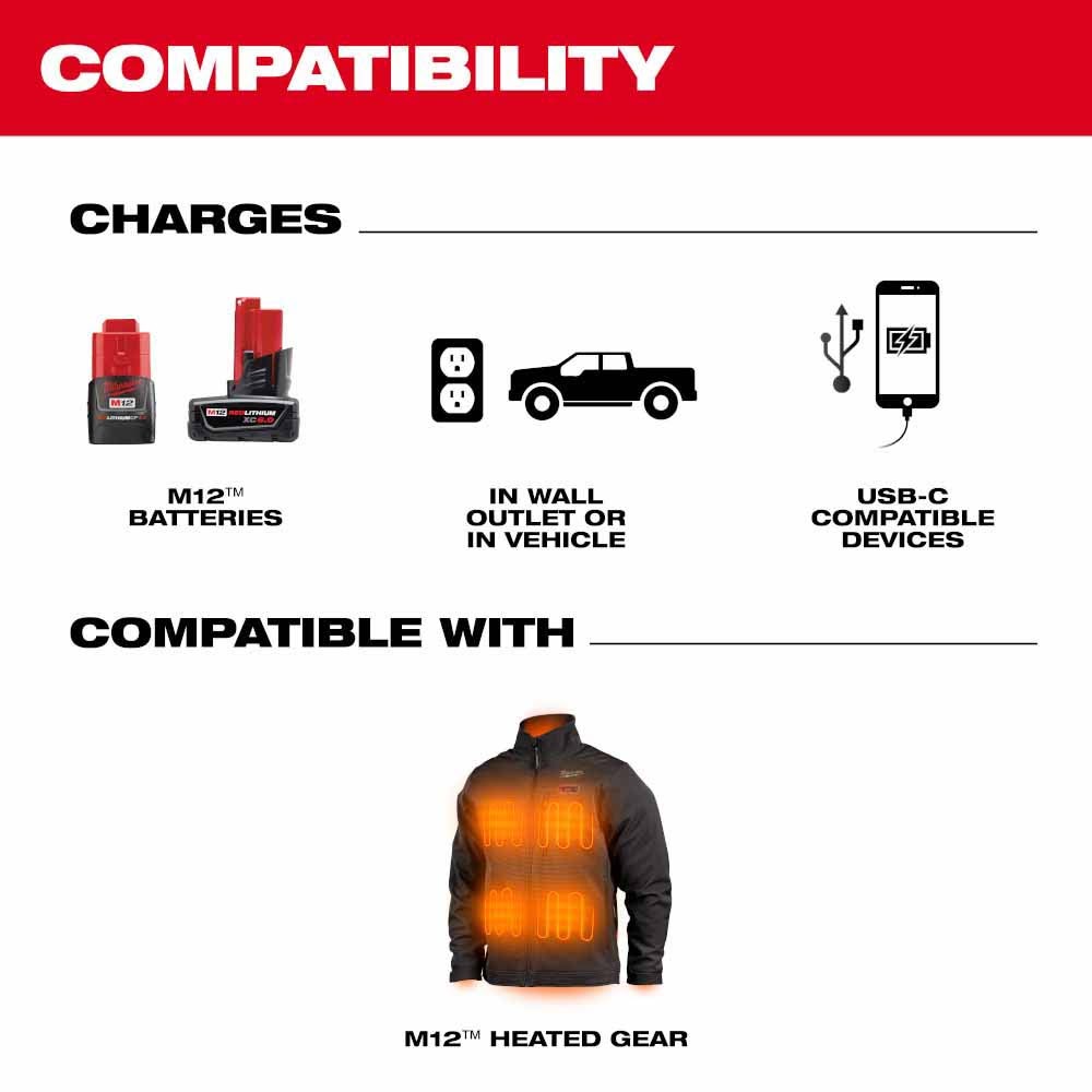 Milwaukee 48-59-1211 M12 TOP-OFF Power Supply and Charger - 6