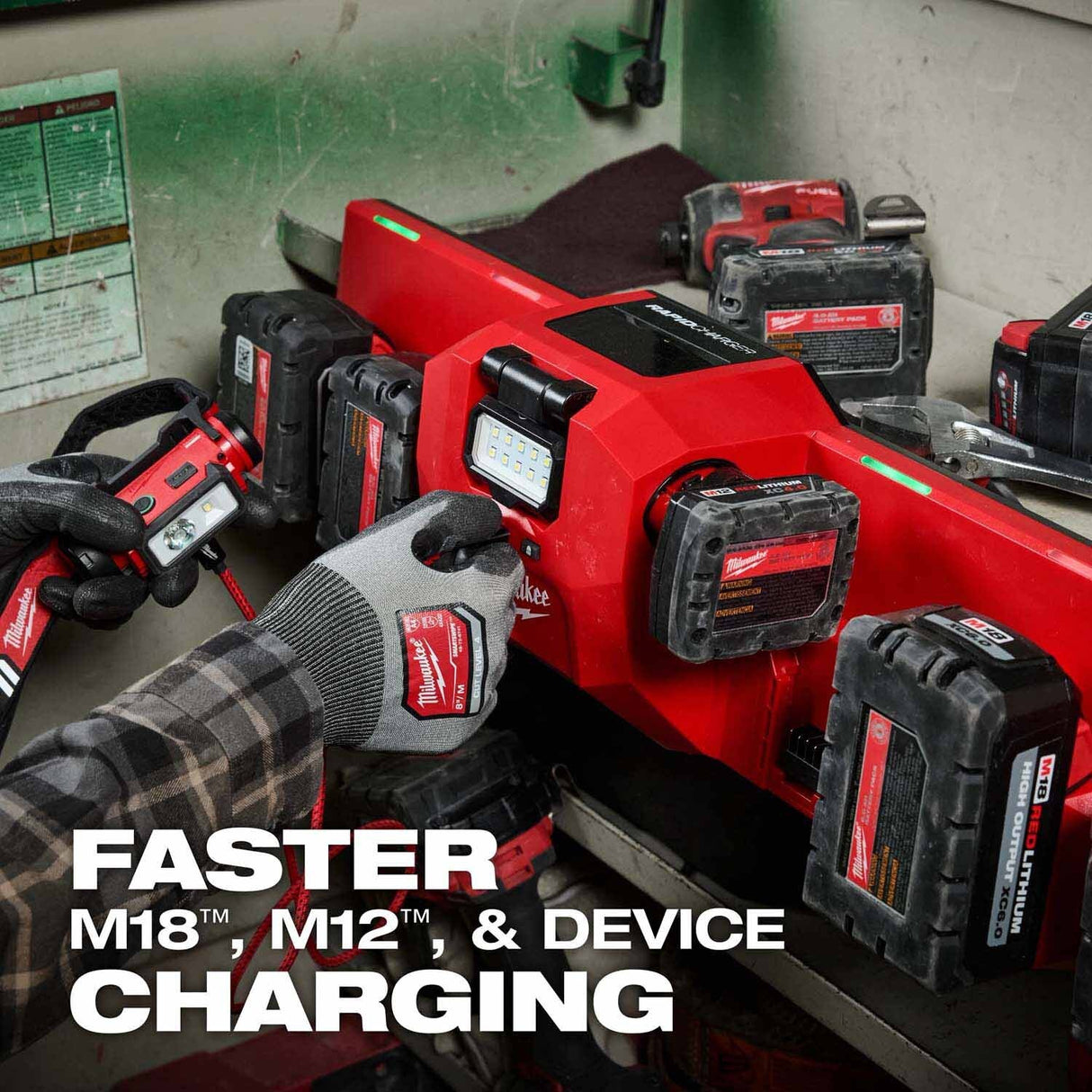 Milwaukee 48-59-1804 M18 and M12 Gangbox Rapid Charger - 9