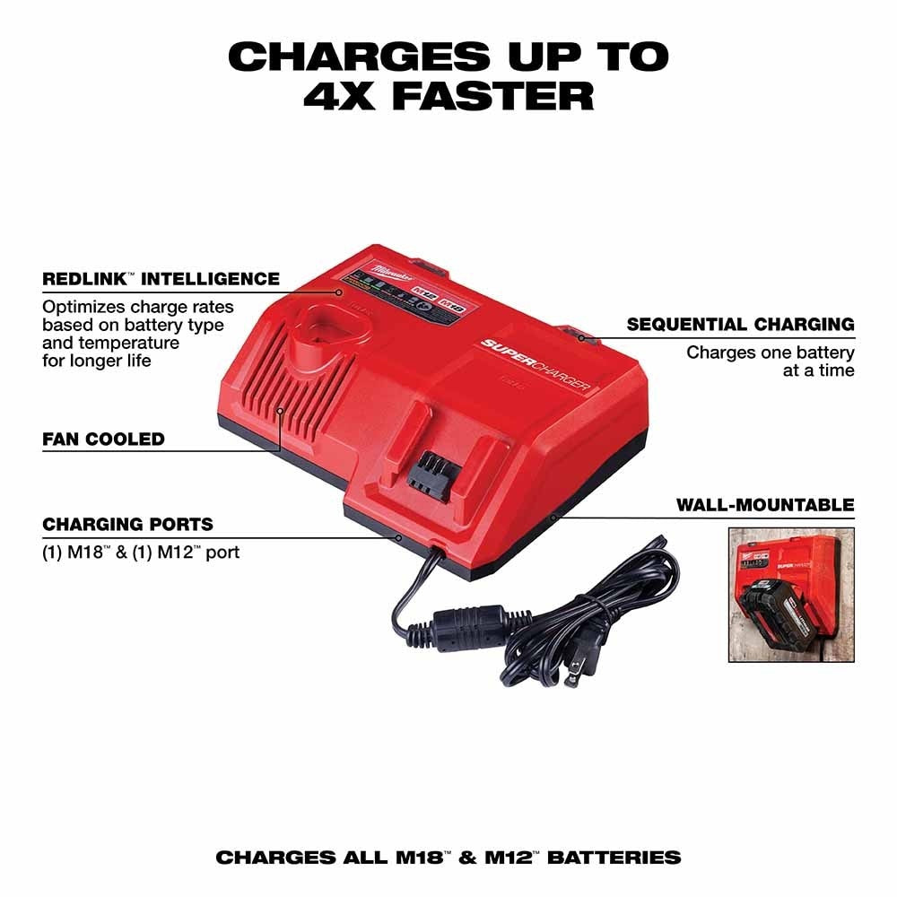 Milwaukee 48-59-1811 M18 & M12 Super Charger - 4
