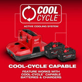 Milwaukee 48-59-1818 M18 and M12 Four Bay Simultaneous Super Charger with PACKOUT Compatibility - 7