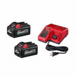 Milwaukee 48-59-1862S M18 High Output XC6.0 Battery 2-Pack with M18/M12 Multi-Voltage Charger (3 Piece)