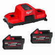 Milwaukee 48-59-1866 M18 REDLITHIUM FORGE XC6.0 Battery 2-Pack with Dual Bay Super Charger (Kit)