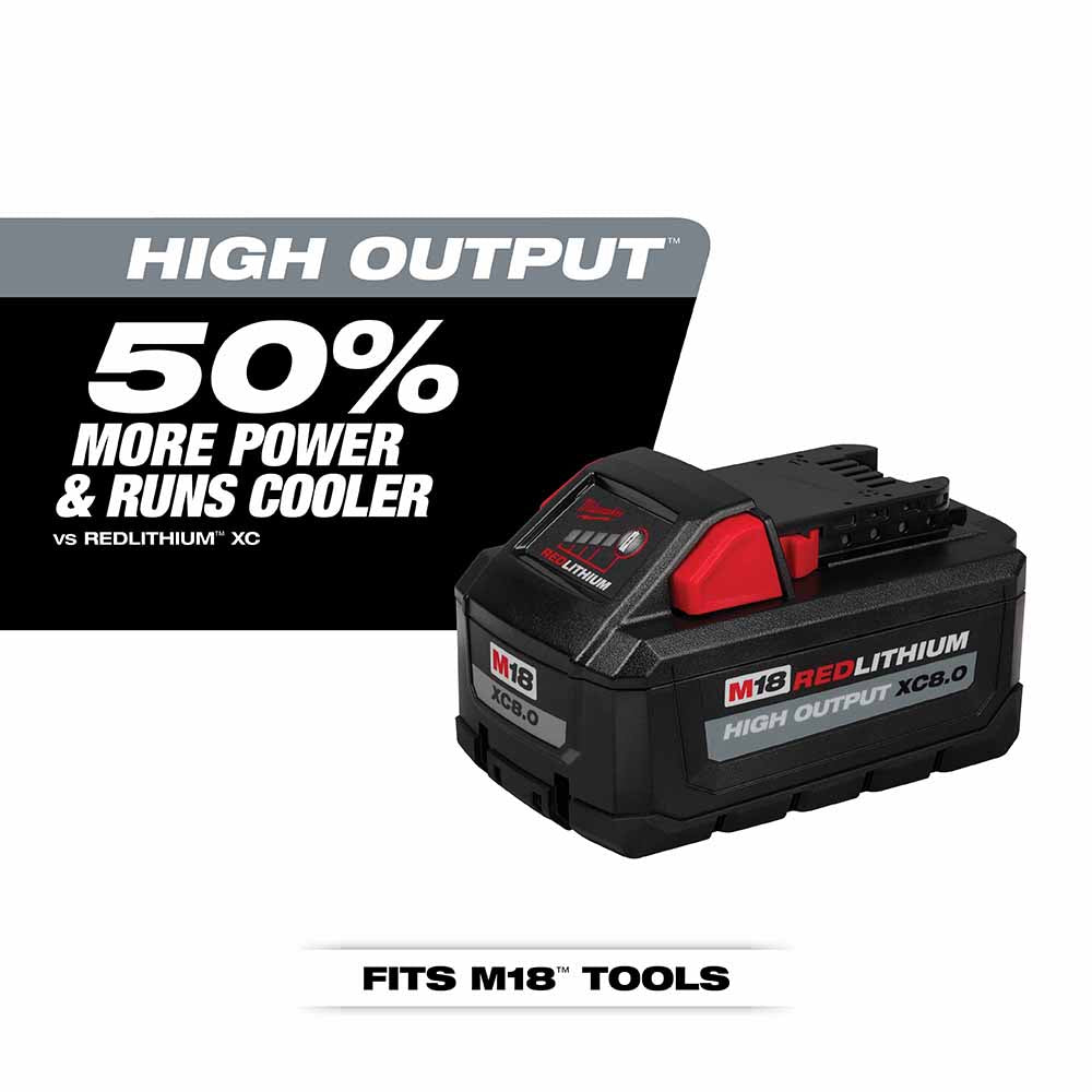 Milwaukee 48-59-1880 M18 REDLITHIUM HIGH OUTPUT XC8.0 Starter Kit - 3