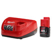 Milwaukee 48-59-2420 M12 Li-Ion 2.0 Battery and Charger Starter Kit