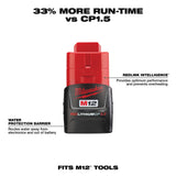 Milwaukee 48-59-2420 M12 Li-Ion 2.0 Battery and Charger Starter Kit - 3