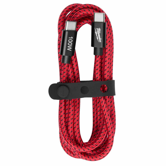 Milwaukee 48-59-2848 100W USB-C PD Charging Cable, 6 ft length for fast M18 battery charging