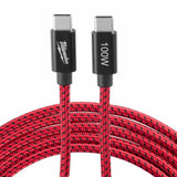 Milwaukee 48-59-2848 100W USB-C PD Charging Cable, 6 ft length for fast M18 battery charging - 5