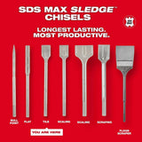 Milwaukee 48-62-4088 SDSMAX 3-1/4" x 12" Tile Chisel - 3