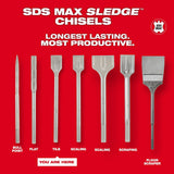 Milwaukee 48-62-4088 SDSMAX 3-1/4" x 12" Tile Chisel - 4