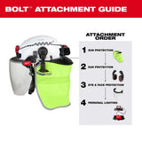 Milwaukee 48-73-1078 BOLT Sun Visor with Sunshade - 360 Degree UV Protection - 8