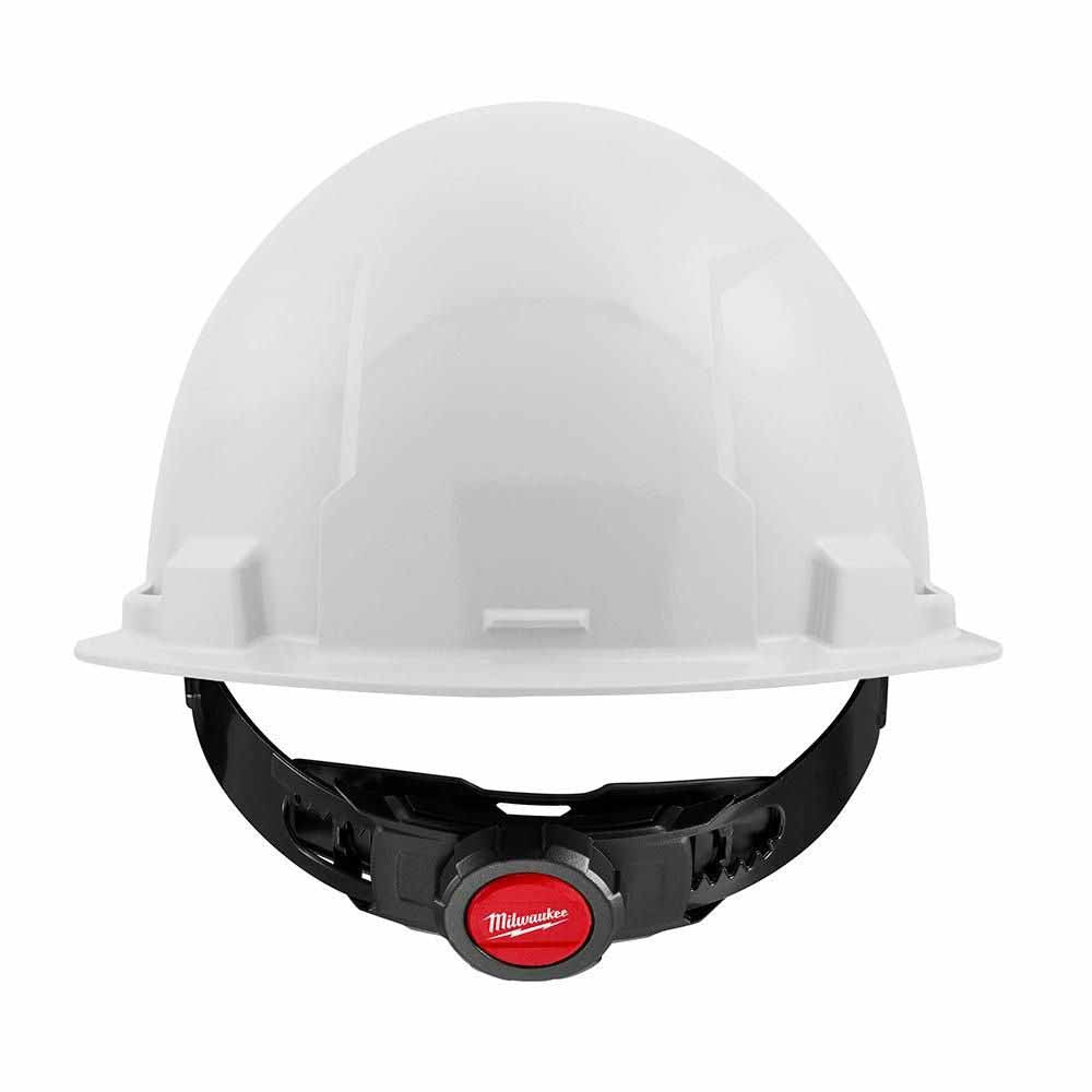 Milwaukee 48-73-1100 White Front Brim Hard Hat with 4PT Ratcheting Suspension – Type 1 Class E - 2