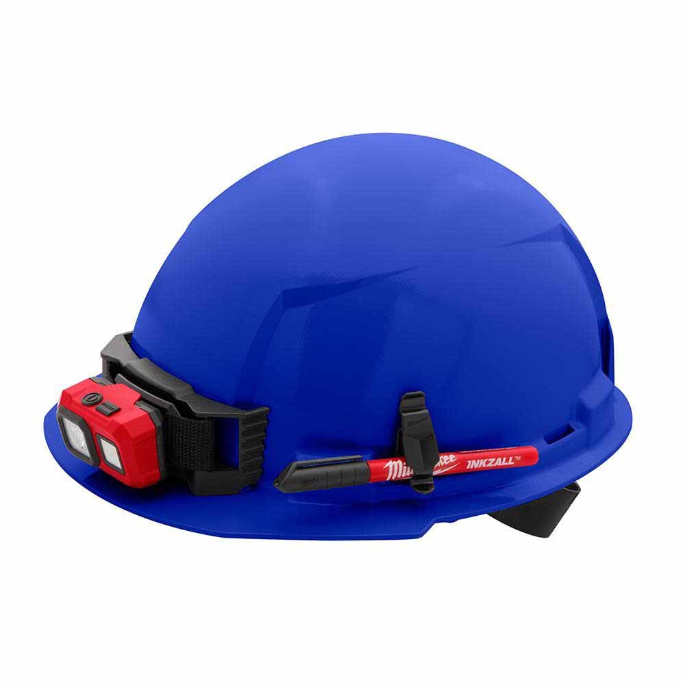 Milwaukee 48-73-1104 Blue Front Brim Hard Hat with 4PT Ratcheting Suspension – Type 1 Class E - 6