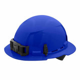 Milwaukee 48-73-1105 Blue Full Brim Hard Hat with 4PT Ratcheting Suspension – Type 1 Class E