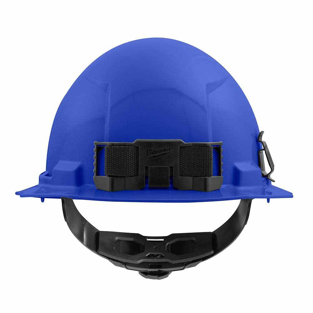 Milwaukee 48-73-1105 Blue Full Brim Hard Hat with 4PT Ratcheting Suspension – Type 1 Class E - 3