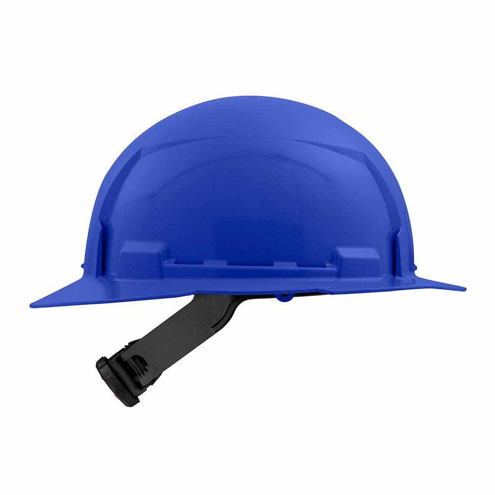 Milwaukee 48-73-1105 Blue Full Brim Hard Hat with 4PT Ratcheting Suspension – Type 1 Class E - 4