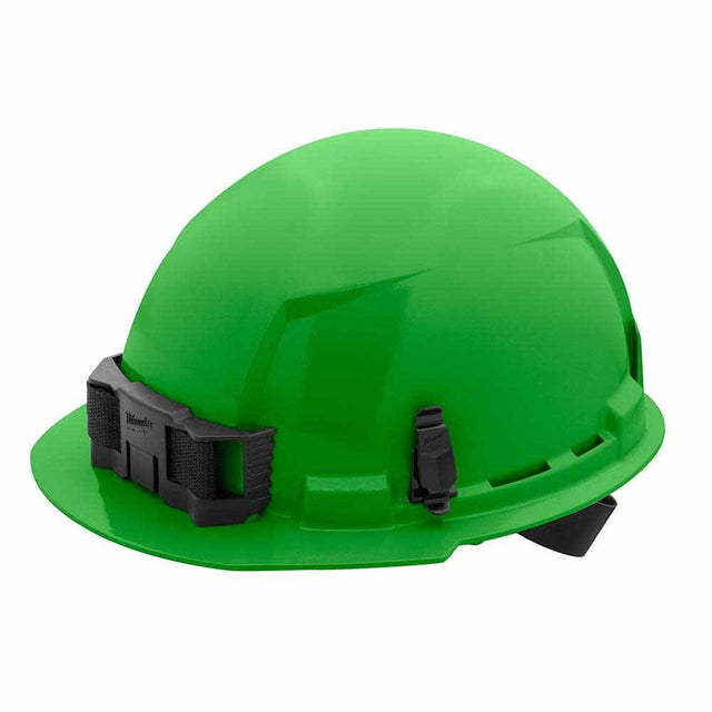 Milwaukee 48-73-1106 Green Front Brim Hard Hat with 4PT Ratcheting Suspension – Type 1 Class E