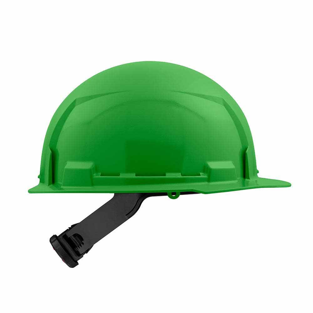 Milwaukee 48-73-1106 Green Front Brim Hard Hat with 4PT Ratcheting Suspension – Type 1 Class E - 4