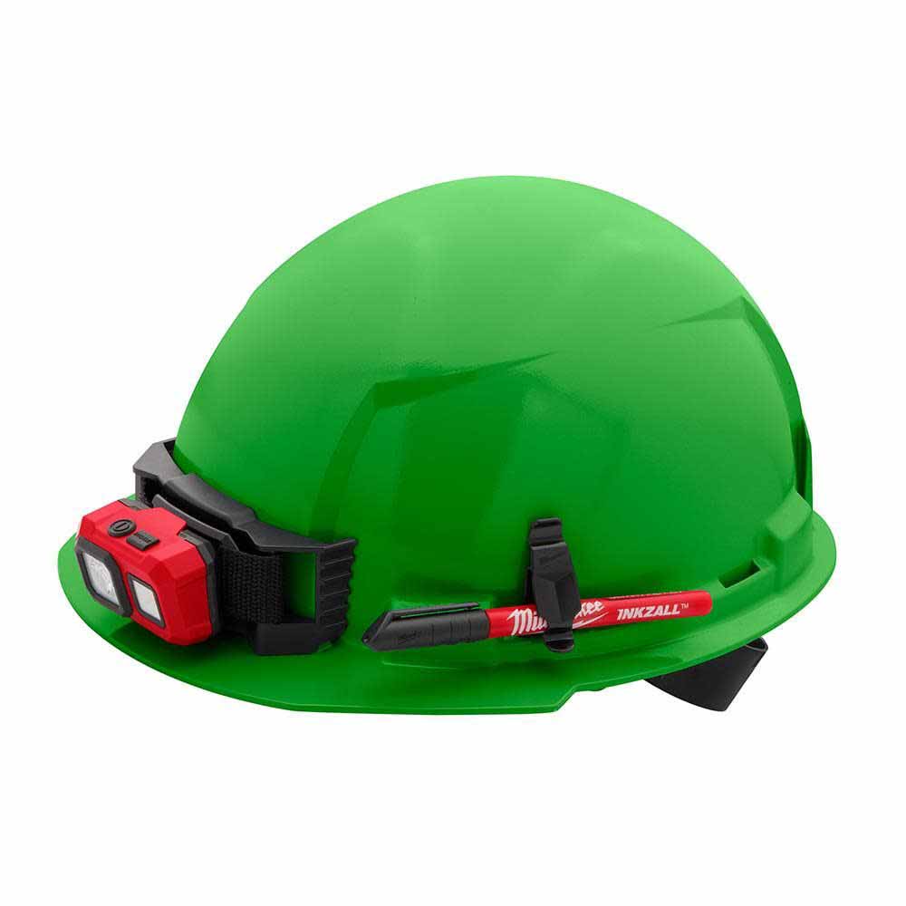 Milwaukee 48-73-1106 Green Front Brim Hard Hat with 4PT Ratcheting Suspension – Type 1 Class E - 6