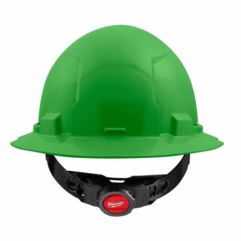 Milwaukee 48-73-1107 Green Full Brim Hard Hat with 4PT Ratcheting Suspension – Type 1 Class E - 2