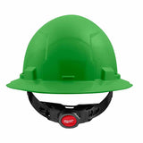 Milwaukee 48-73-1107 Green Full Brim Hard Hat with 4PT Ratcheting Suspension – Type 1 Class E - 2