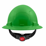 Milwaukee 48-73-1107 Green Full Brim Hard Hat with 4PT Ratcheting Suspension – Type 1 Class E - 2