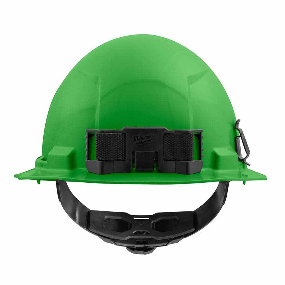 Milwaukee 48-73-1107 Green Full Brim Hard Hat with 4PT Ratcheting Suspension – Type 1 Class E - 3