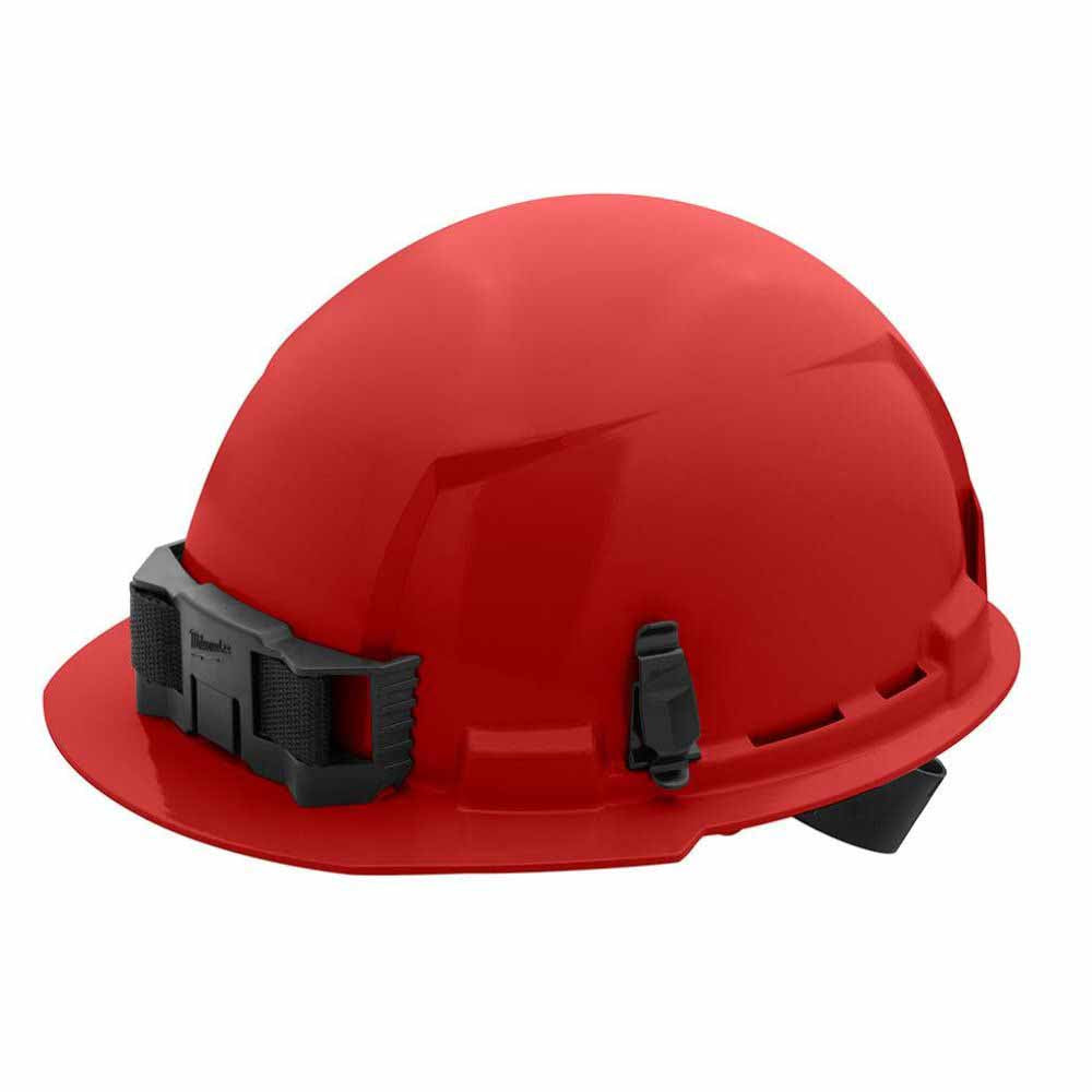 Milwaukee 48-73-1108 Red Front Brim Hard Hat with 4PT Ratcheting Suspension – Type 1 Class E