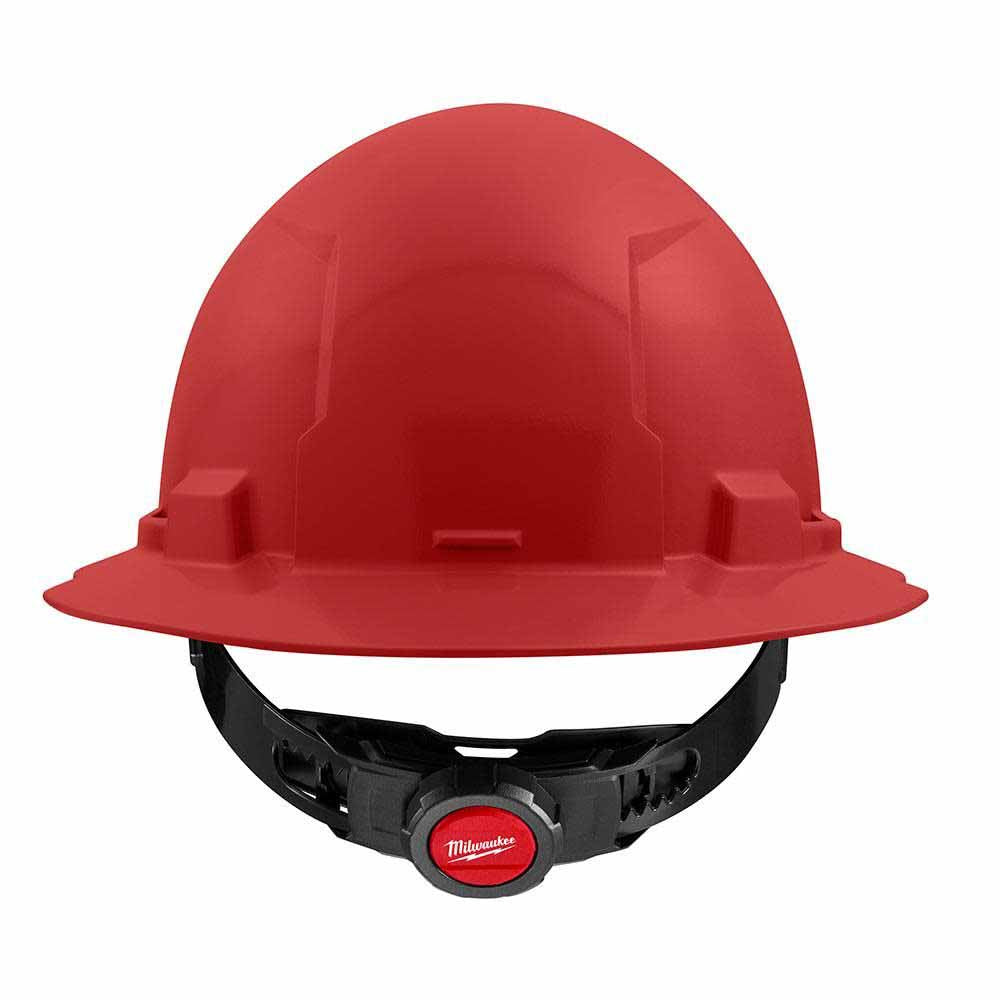 Milwaukee 48-73-1109 Red Full Brim Hard Hat with 4PT Ratcheting Suspension – Type 1 Class E - 2