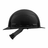 Milwaukee 48-73-1111 Black Full Brim Hard Hat with 4PT Ratcheting Suspension – Type 1 Class E - 4