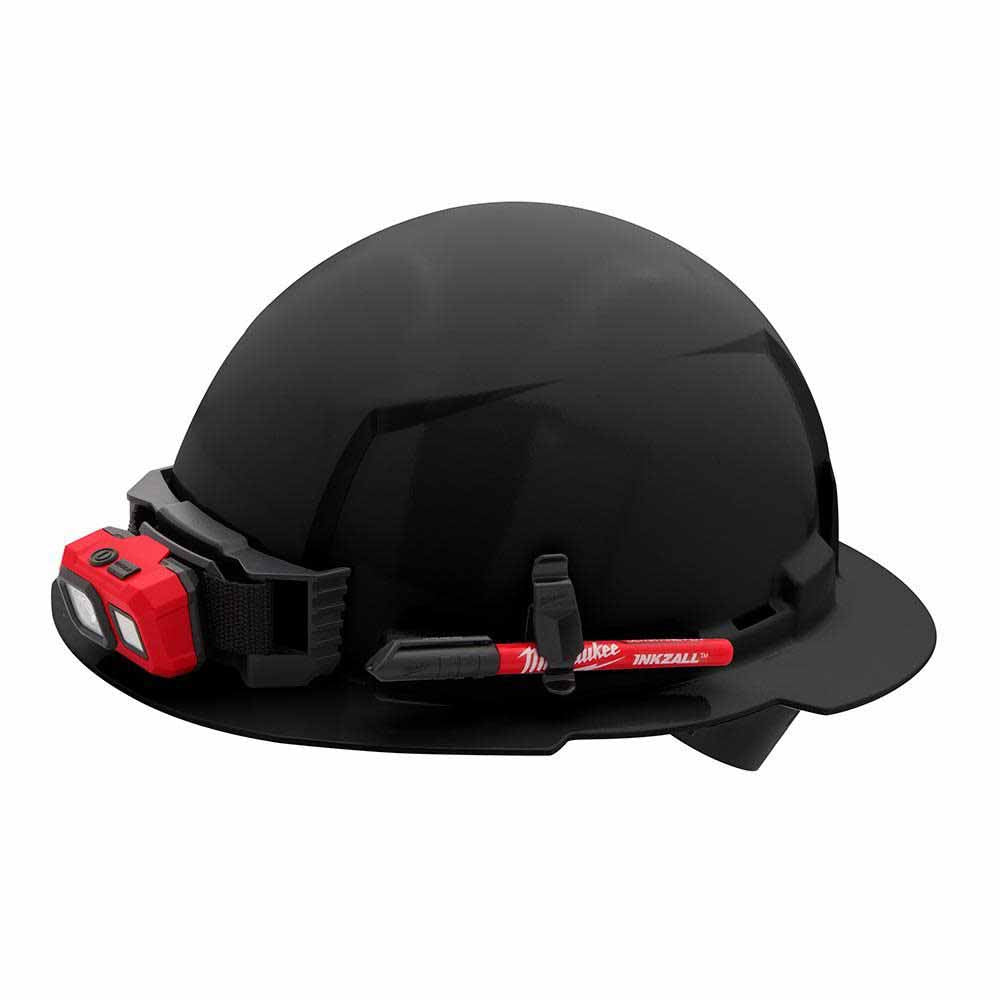 Milwaukee 48-73-1111 Black Full Brim Hard Hat with 4PT Ratcheting Suspension – Type 1 Class E - 6