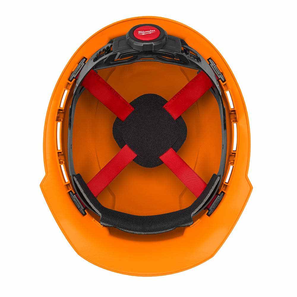 Milwaukee 48-73-1112 Orange Front Brim Hard Hat with 4PT Ratcheting Suspension – Type 1 Class E - 5