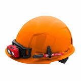 Milwaukee 48-73-1112 Orange Front Brim Hard Hat with 4PT Ratcheting Suspension – Type 1 Class E - 6