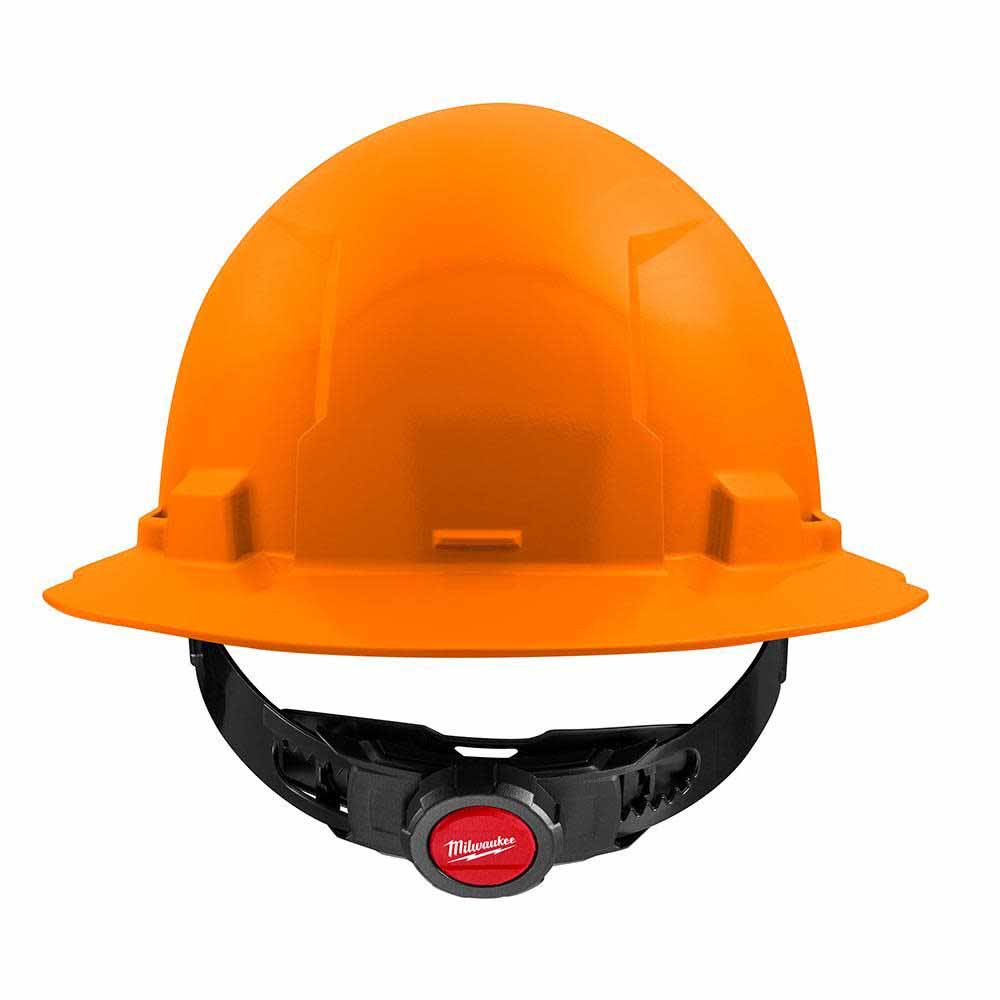 Milwaukee 48-73-1113 Orange Full Brim Hard Hat with 4PT Ratcheting Suspension – Type 1 Class E - 2