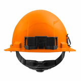 Milwaukee 48-73-1113 Orange Full Brim Hard Hat with 4PT Ratcheting Suspension – Type 1 Class E - 3